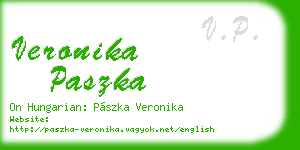 veronika paszka business card
